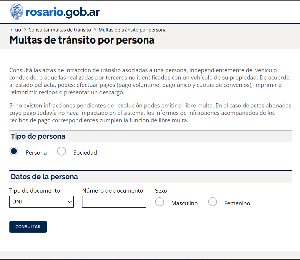 Rosario por persona