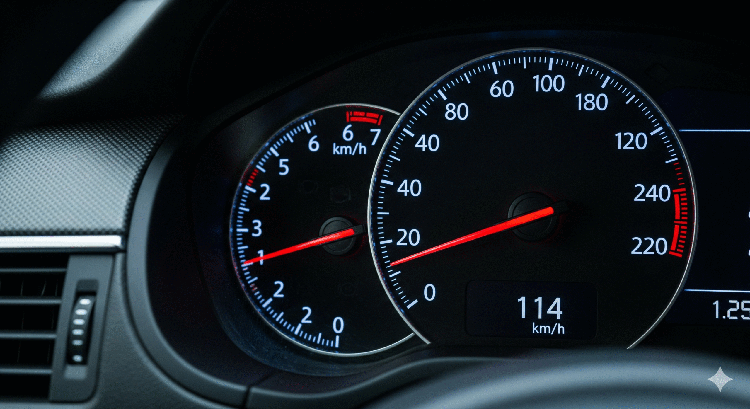 exceso de velocidad insignificante